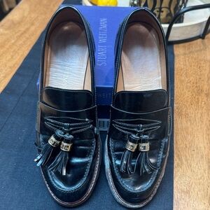 Stuart Weitzman Manila Jet Mirror Womens Leather Loafers Sz 9